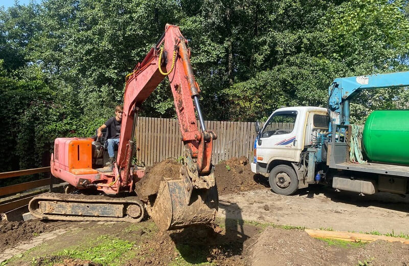 Монтаж газгольдера Спецгаз 6600 л в Балашихе под ключ для частного дома
